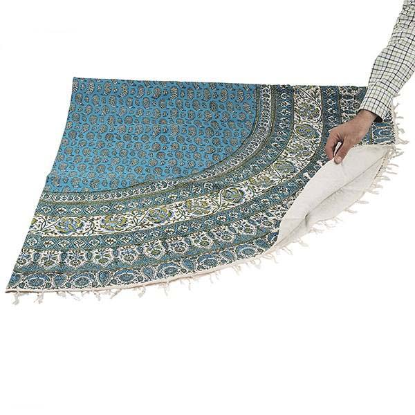Price and Buy Persian Tablecloth: Isfahan’s Traditional Kalamkari Block Print Round - Image 3