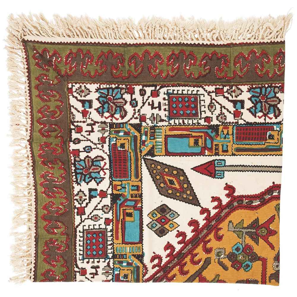 Price and Buy Persian Tablecloth: Isfahan’s Traditional Kalamkari Block Print Symbols
