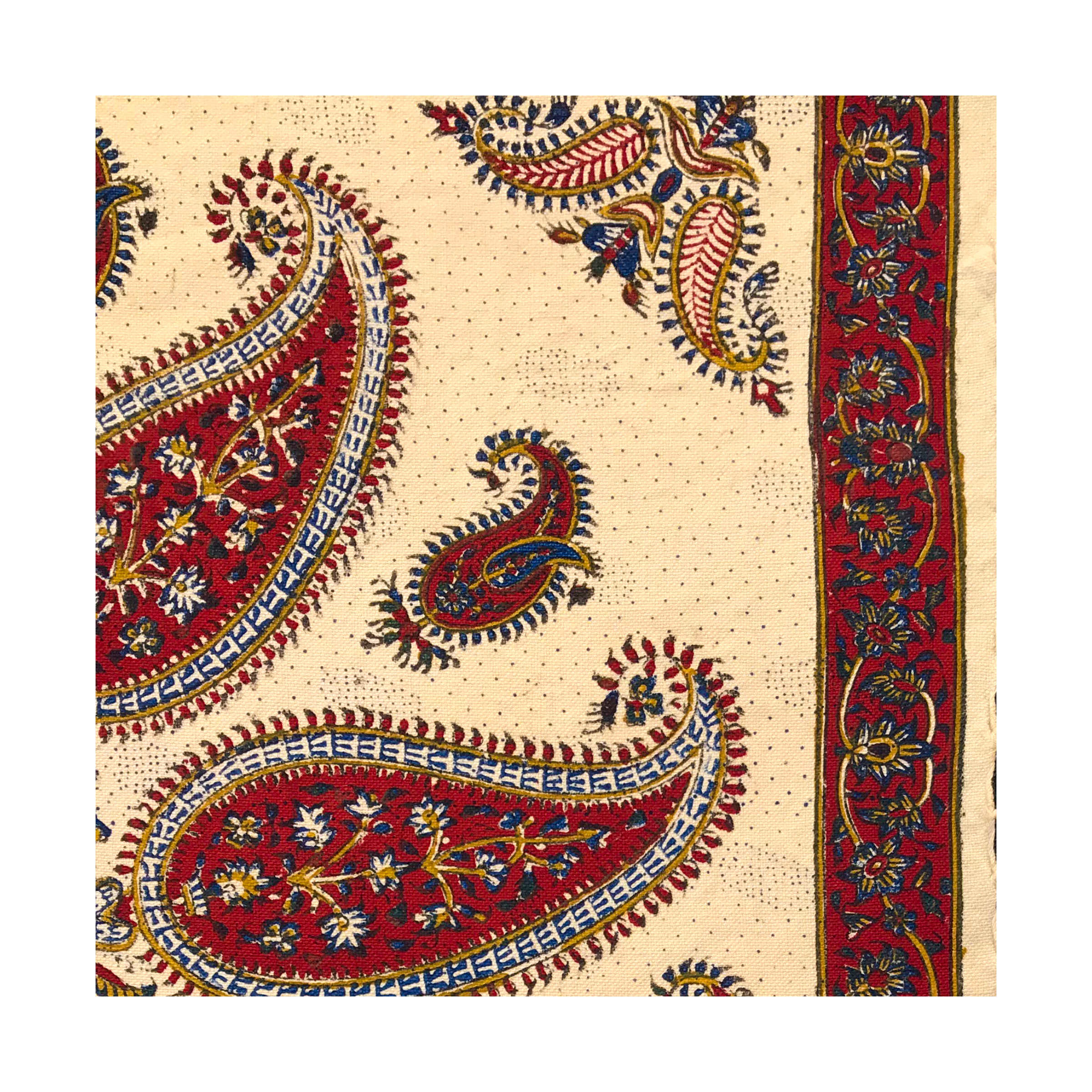 Price and Buy Persian Tablecloth: Isfahan’s Traditional Kalamkari Block Print Yellow - Image 4