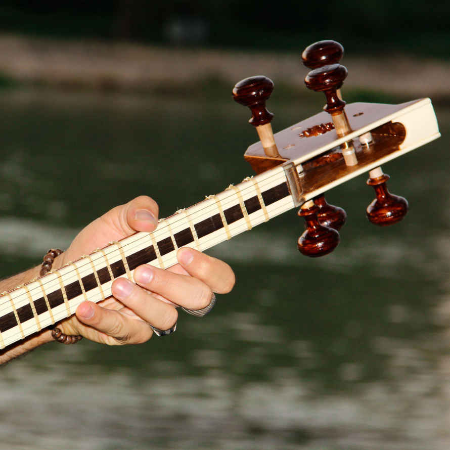 Price and Buy Persian Tar String Instrument – Handcrafted by Iran-Saz, Model 1 Stamp - Image 9