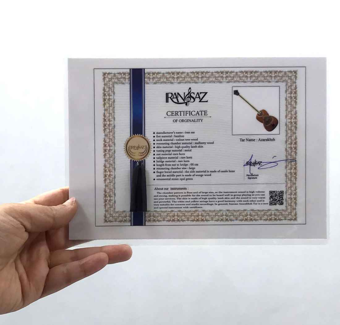 Price and Buy Persian Tar String Instrument – Handcrafted by IranSaz, Model Azarakhsh - Image 7