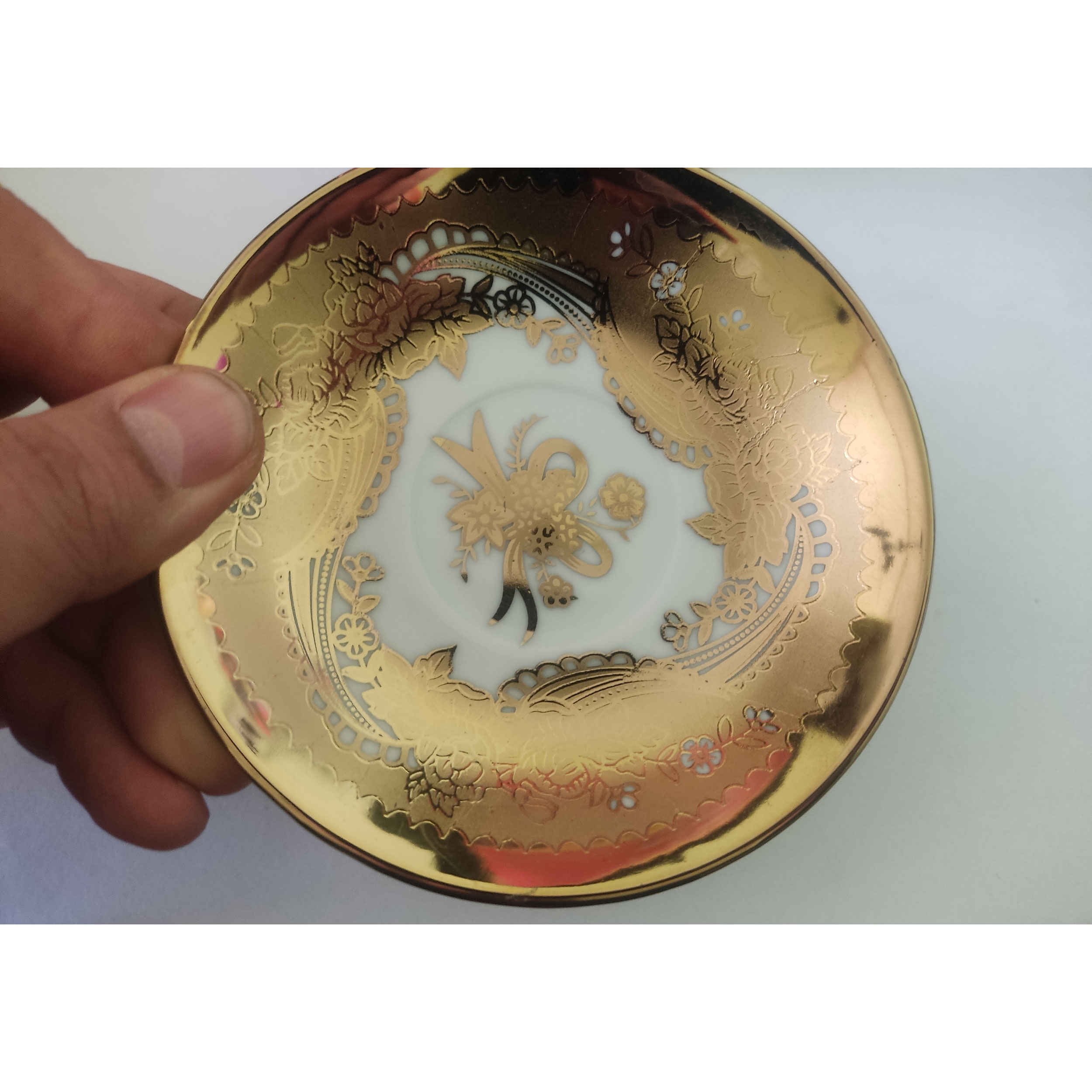 Price and Buy Persian Tea Saucer – Inspired by the Rich Tradition of Iran with Floral Design (x6) - Image 3