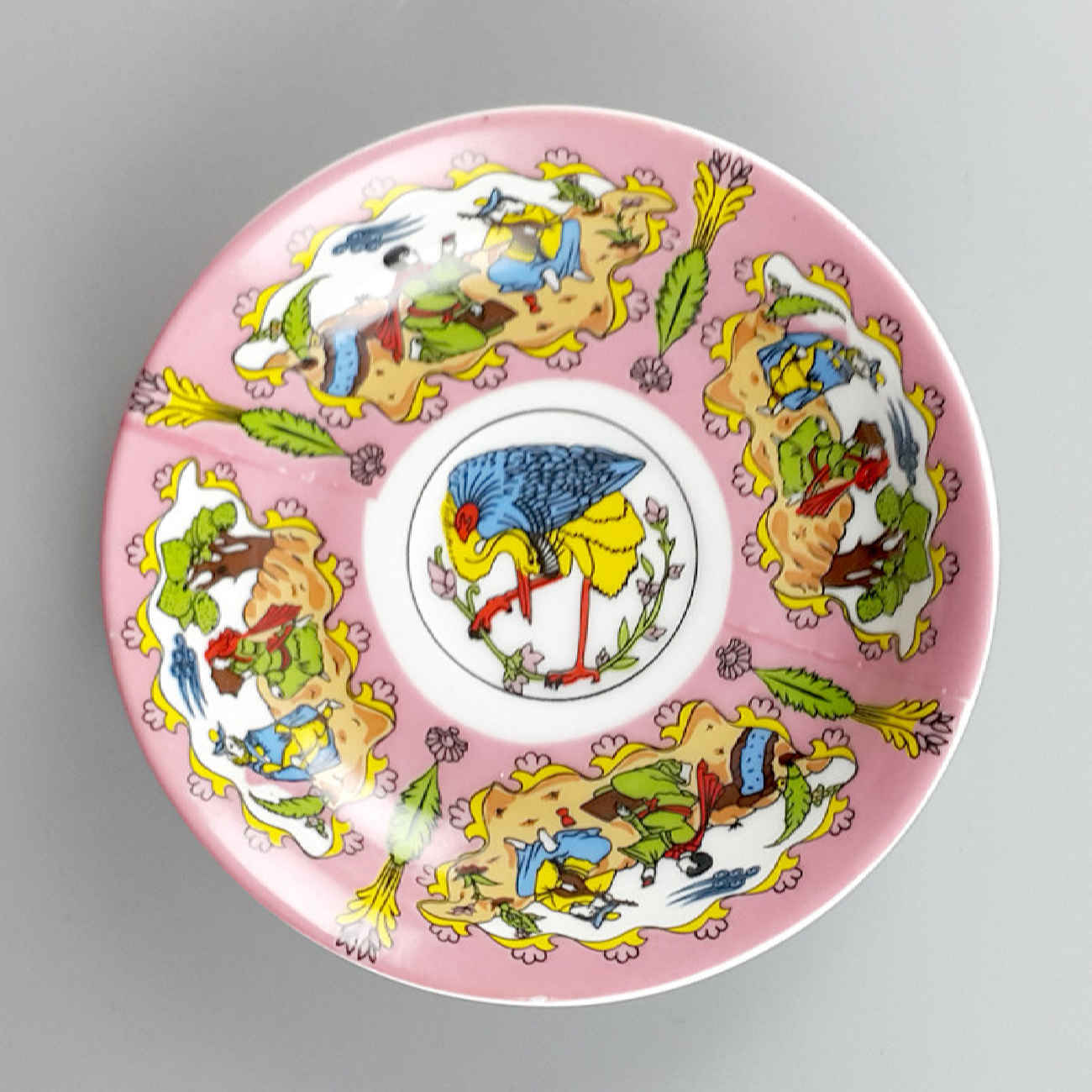 Price and Buy Persian Tea Saucer – Porcelain with Bird & Flower Design (Set of 6) - Image 3