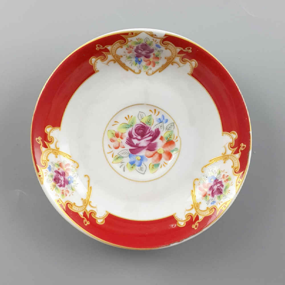 Price and Buy Persian Tea Saucer – Porcelain with Floral Gole Sorkh Design (Set of 6) - Image 9