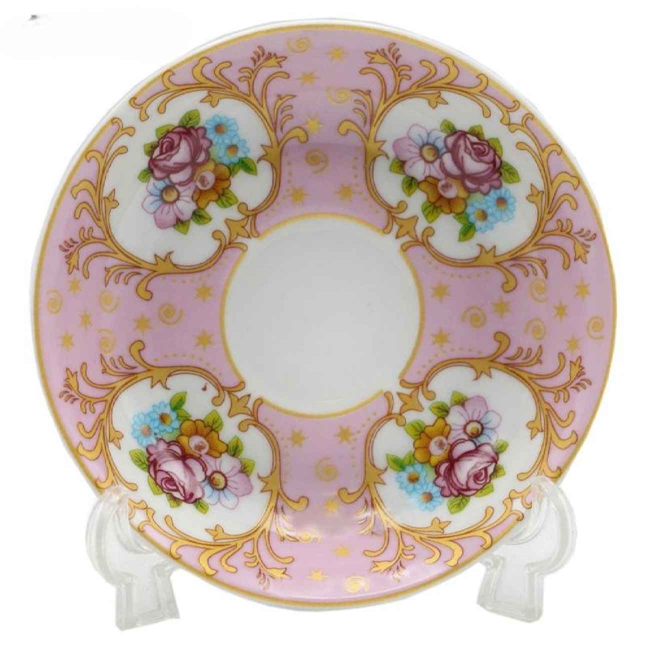 Price and Buy Persian Tea Saucer – Porcelain with Four-Flower Model (Set of 6) - Image 3