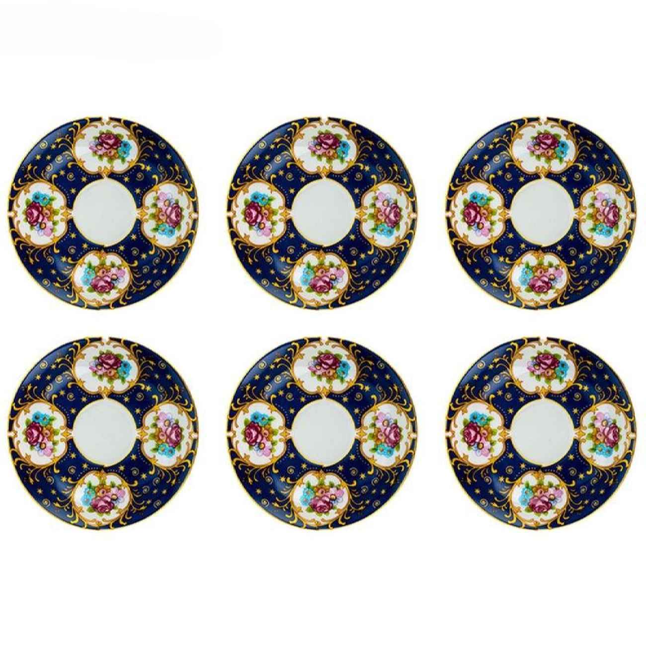 Price and Buy Persian Tea Saucer – Porcelain with Four-Flower Model (Set of 6) - Image 5