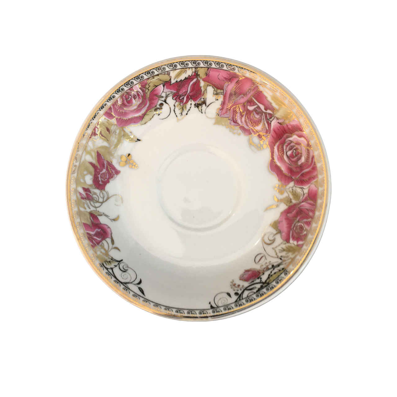 Price and Buy Persian Tea Saucer – Porcelain with Goldaste Design (Set of 6)
