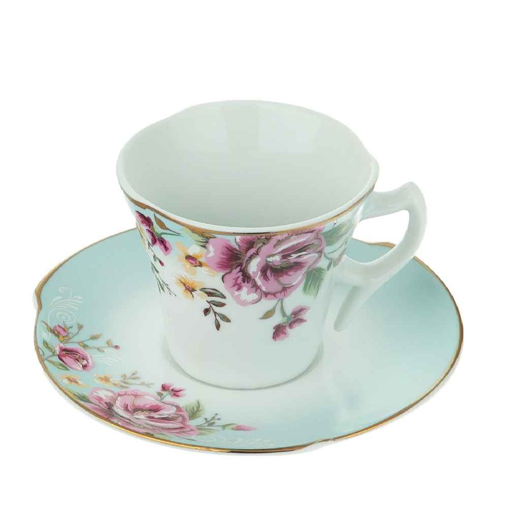 Price and Buy Persian Teacup Set with Saucer – Bahar Porcelain Design (12pcs)
