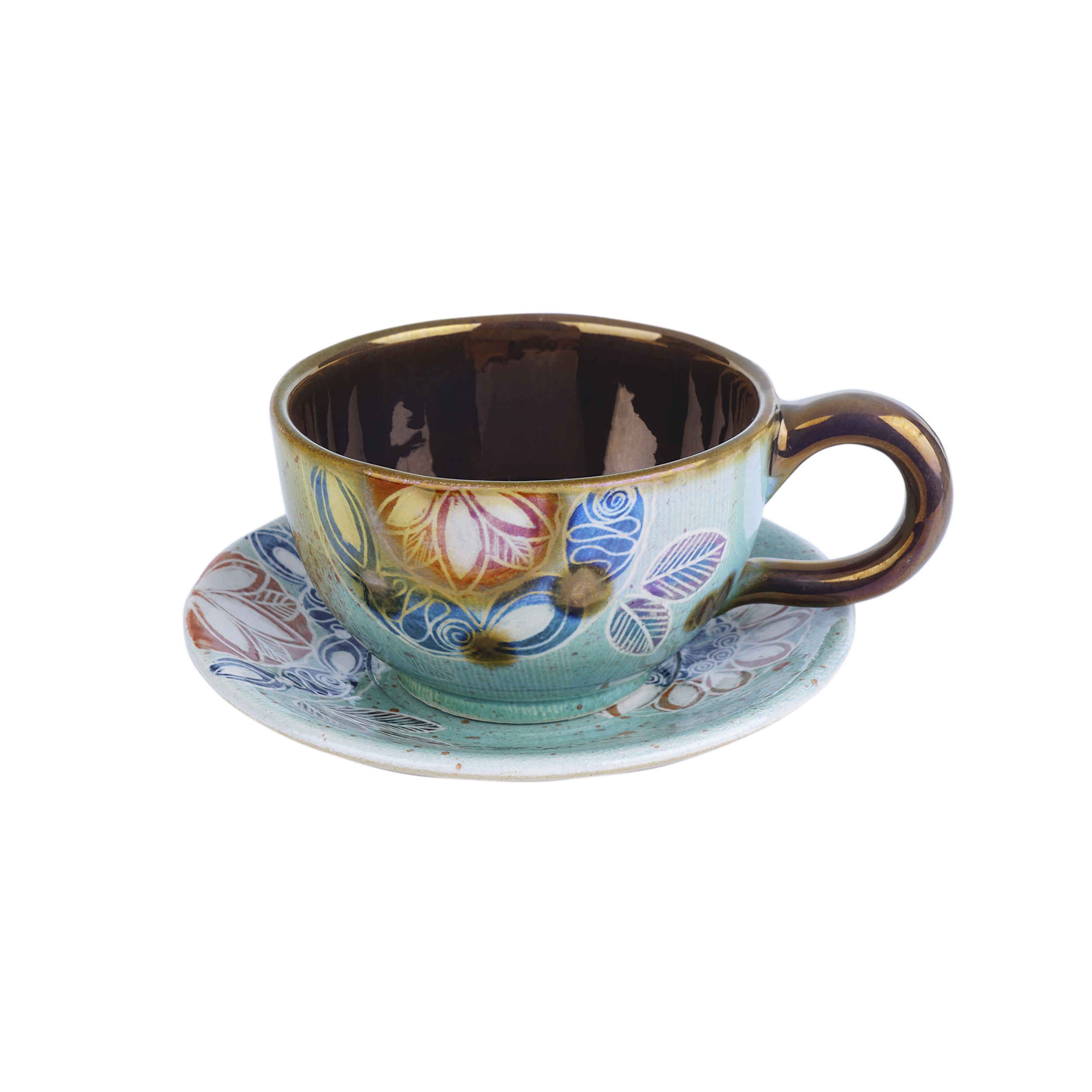 Price and Buy Persian Teacup Set with Saucer – Skakil Ceramic Design - Image 3