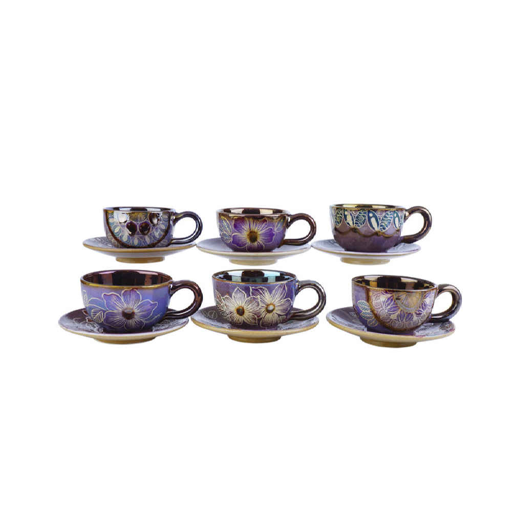 Price and Buy Persian Teacup Set with Saucer – Soshia Ceramic Design - Image 6