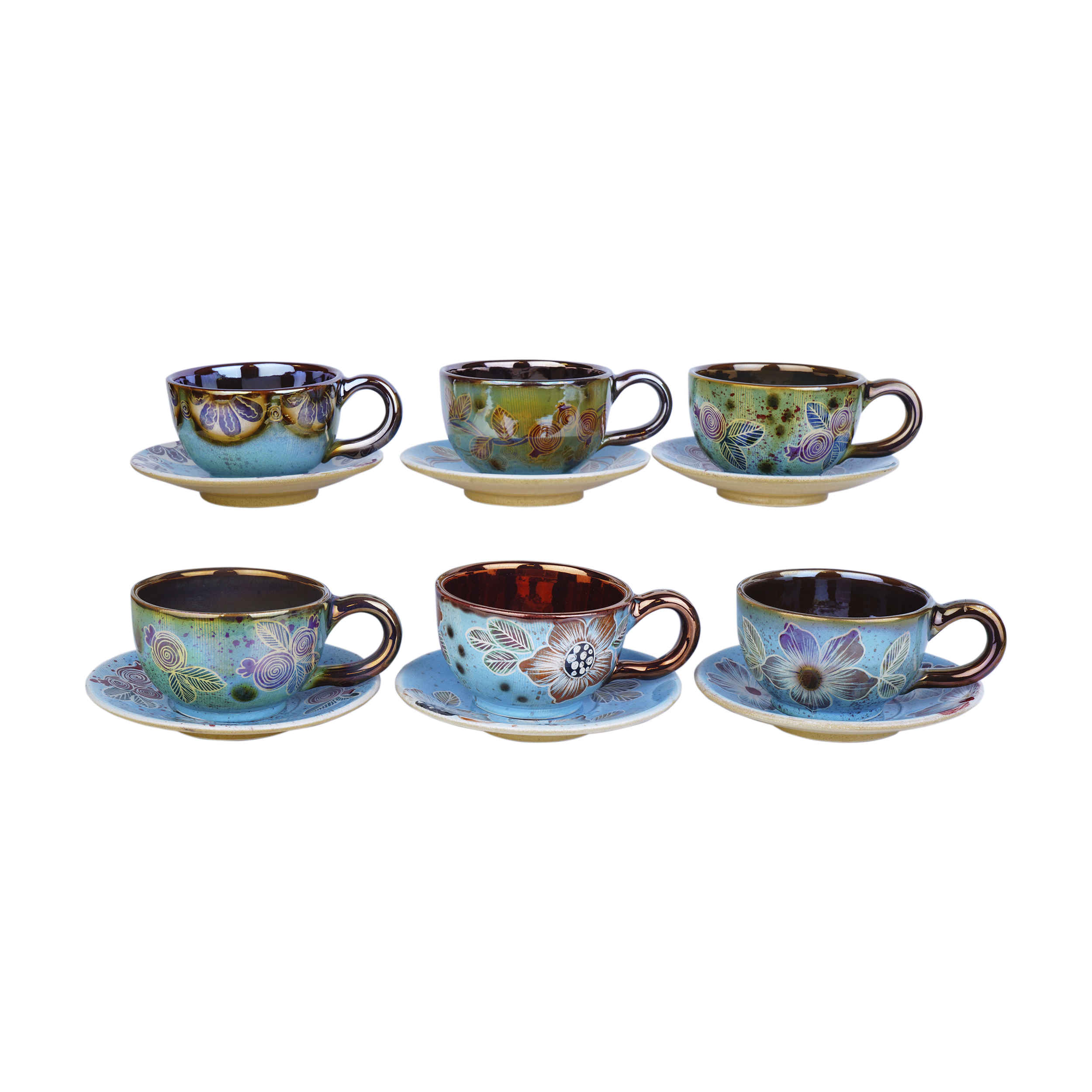 Price and Buy Persian Teacup Set with Saucer – Yasamin Ceramic Design - Image 5