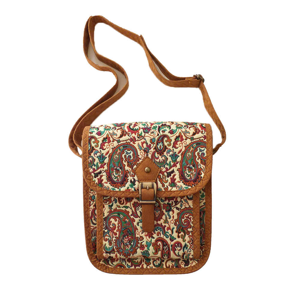 Price and Buy Persian Termeh Crossbody Shoulder Bag with Bohemian Pattern – Taraneh - Image 3