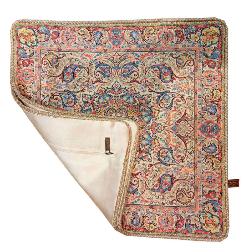 Price and Buy Persian Termeh Cushion Cover – Model Ahoo (X2) | Elegant Persian Silk Craft - Image 4