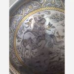 Price and Buy Persian Tin-coated Brass Tray with Detailed Engraving and Traditional Craftsmanship