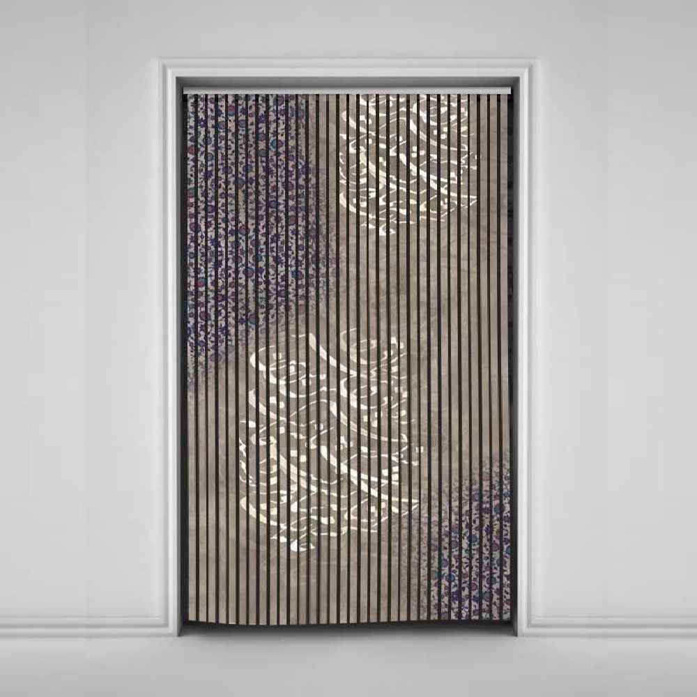 Price and Buy Persian Velvet Vertical Blind Curtain – Abstract Khatati Print