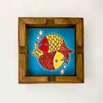 Price and Buy Persian Wooden Ashtray – Traditional Fish Tile Design