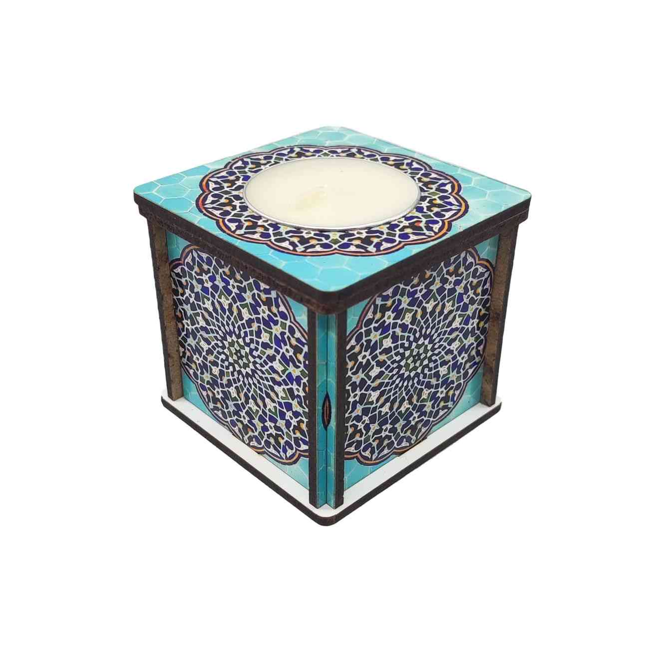 Price and Buy Persian Wooden Cube Tealight Holder Eslimi