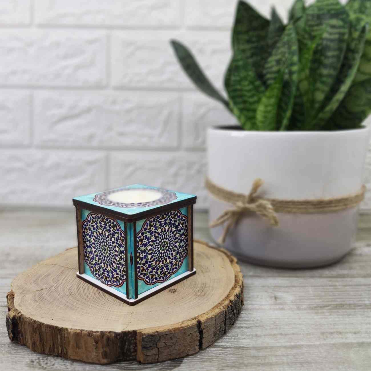Price and Buy Persian Wooden Cube Tealight Holder Eslimi - Image 4