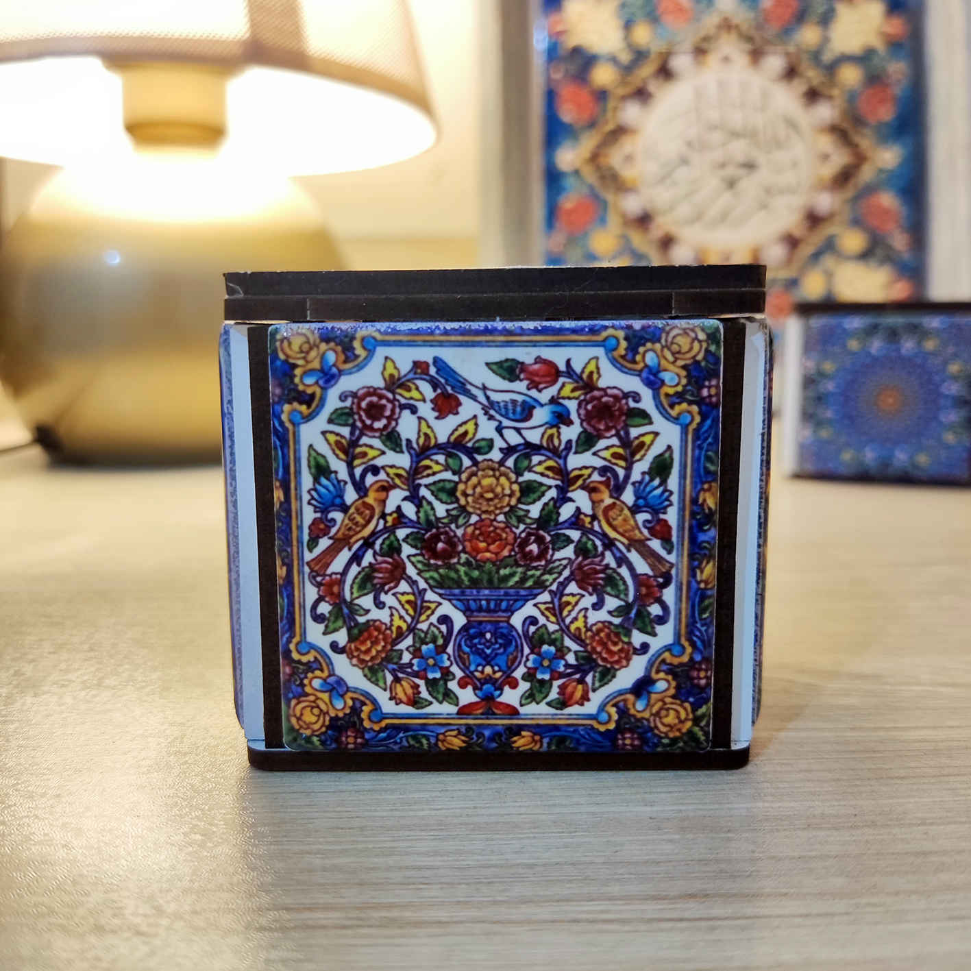 Price and Buy Persian Wooden Cube Tealight Holder Tile Hami - Image 3