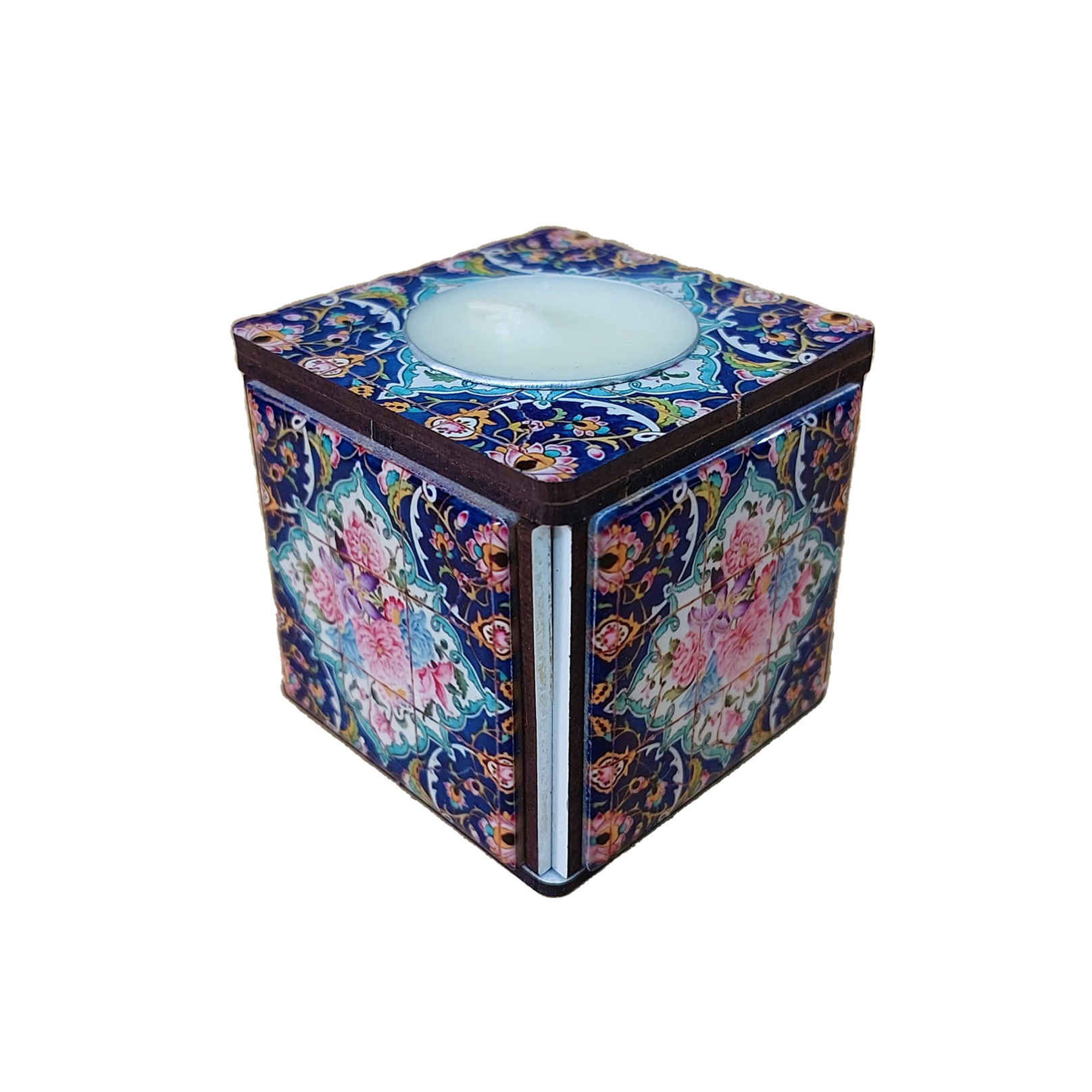Price and Buy Persian Wooden Cube Tealight Holder Tile Liana