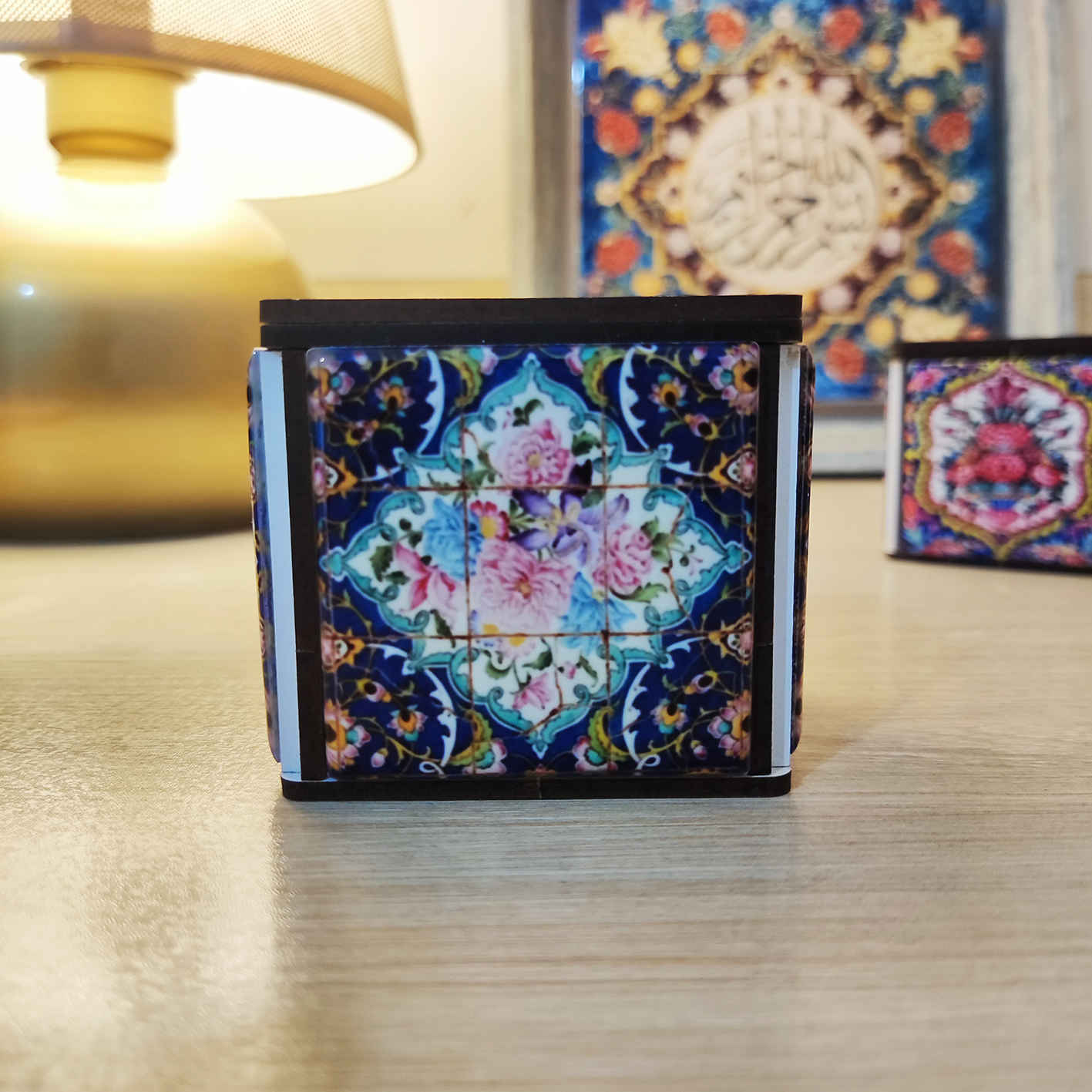 Price and Buy Persian Wooden Cube Tealight Holder Tile Liana - Image 4