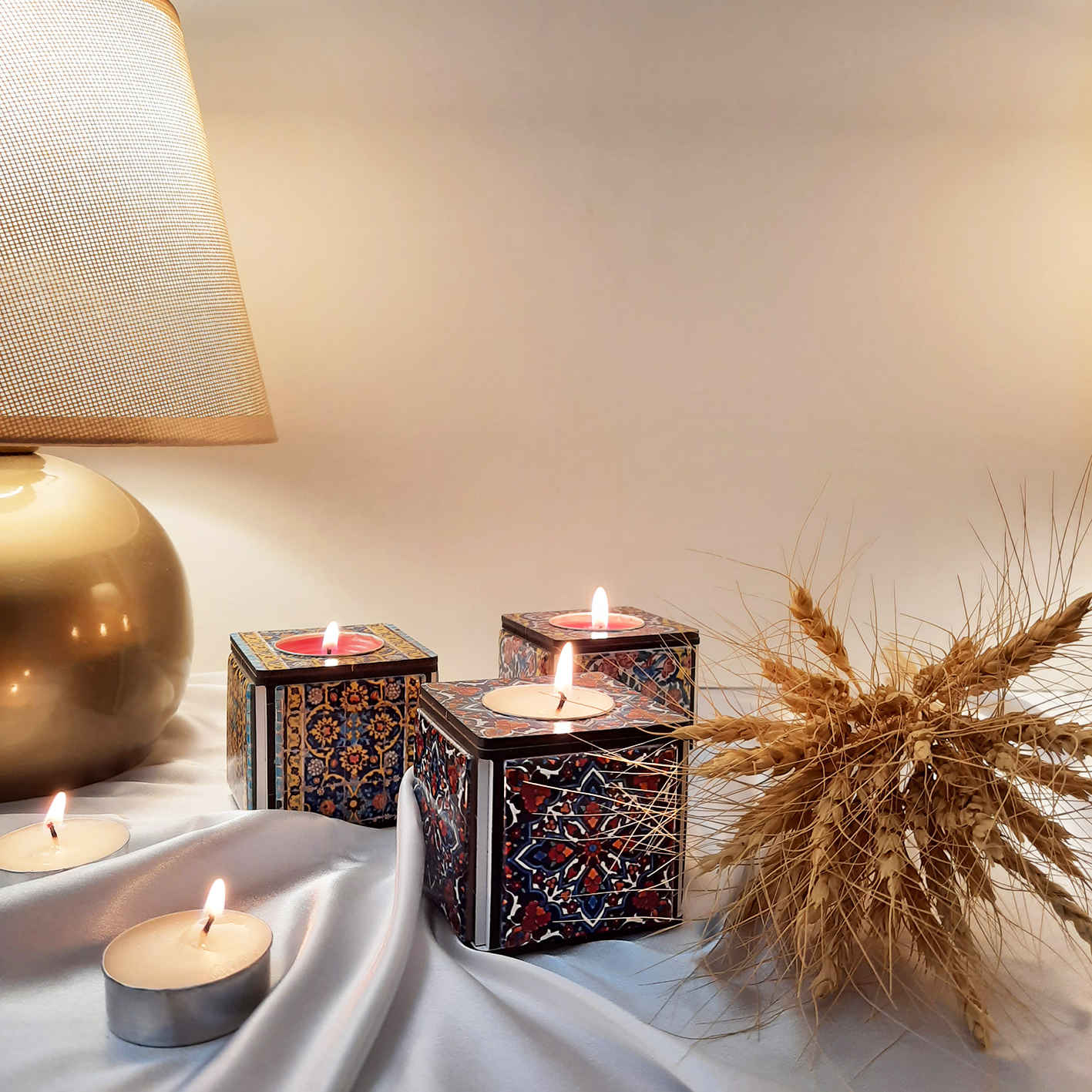 Price and Buy Persian Wooden Cube Tealight Holder Tile Samira - Image 3