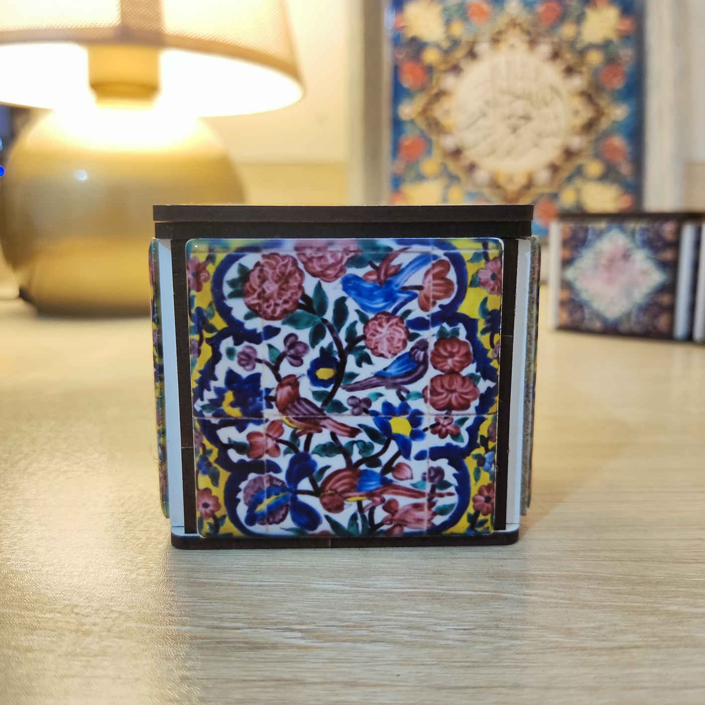 Price and Buy Persian Wooden Cube Tealight Holder Tile Samira - Image 4