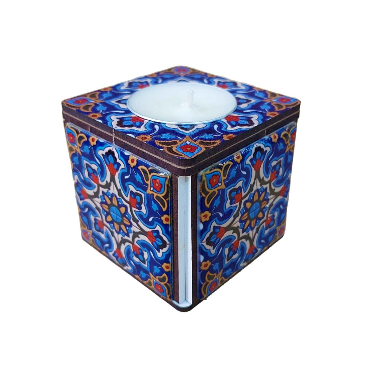 Price and Buy Persian Wooden Cube Tealight Holder Tile Yasna