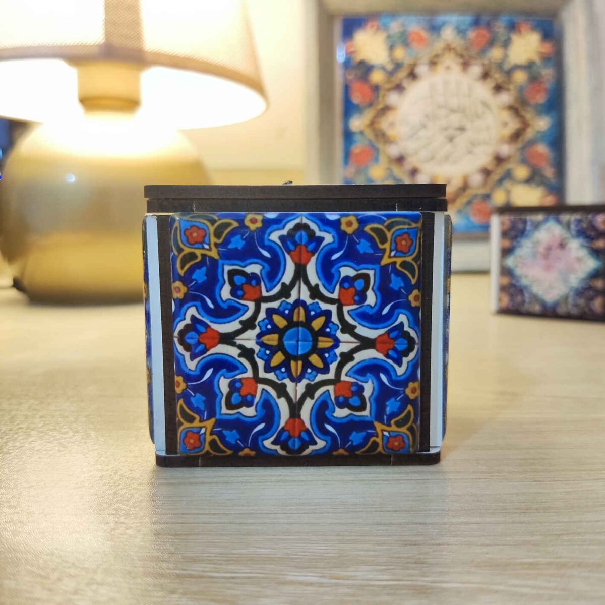 Price and Buy Persian Wooden Cube Tealight Holder Tile Yasna - Image 3