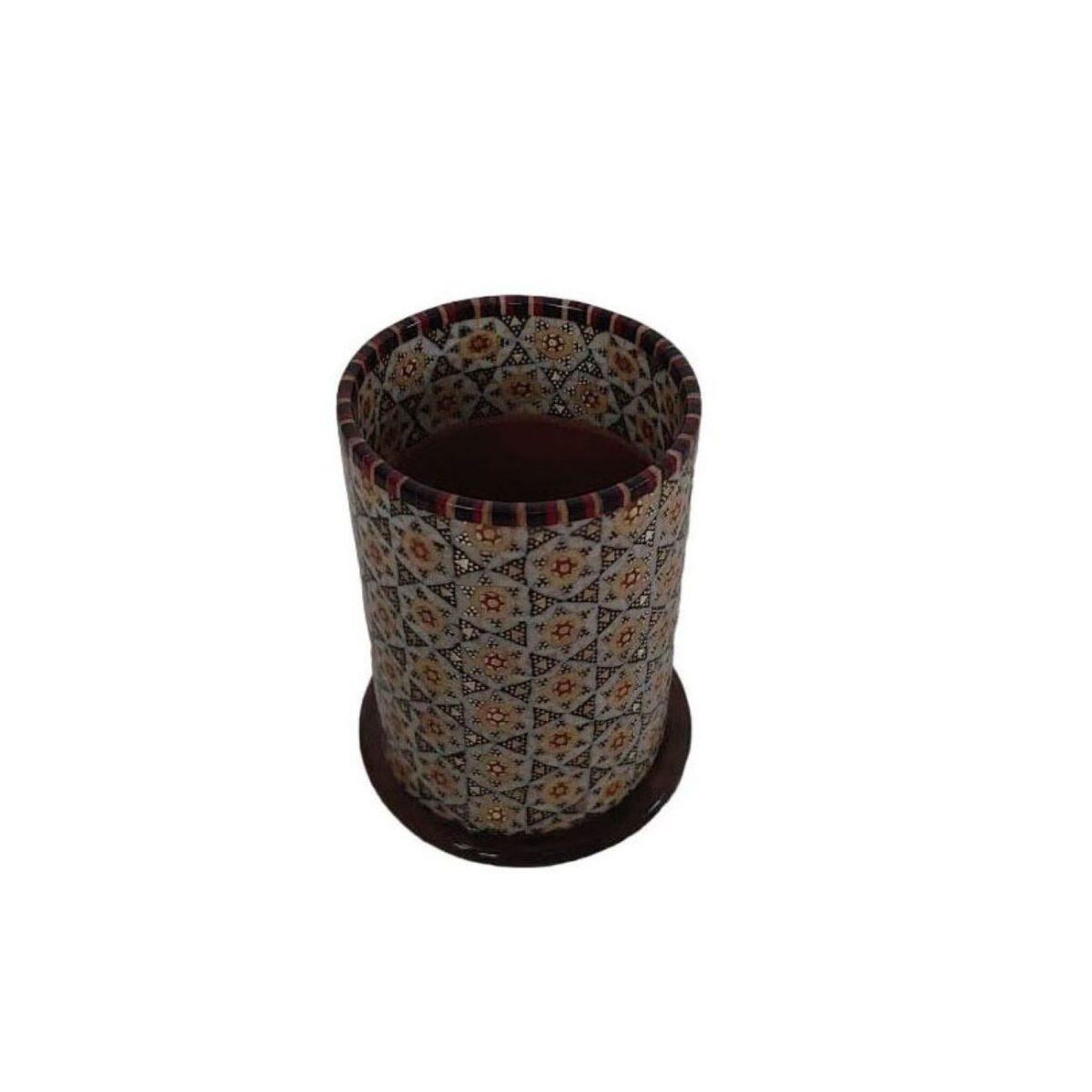 Price and Buy Persian Wooden Makeup Brush Holder Handmade with Khatam Kari - Image 3