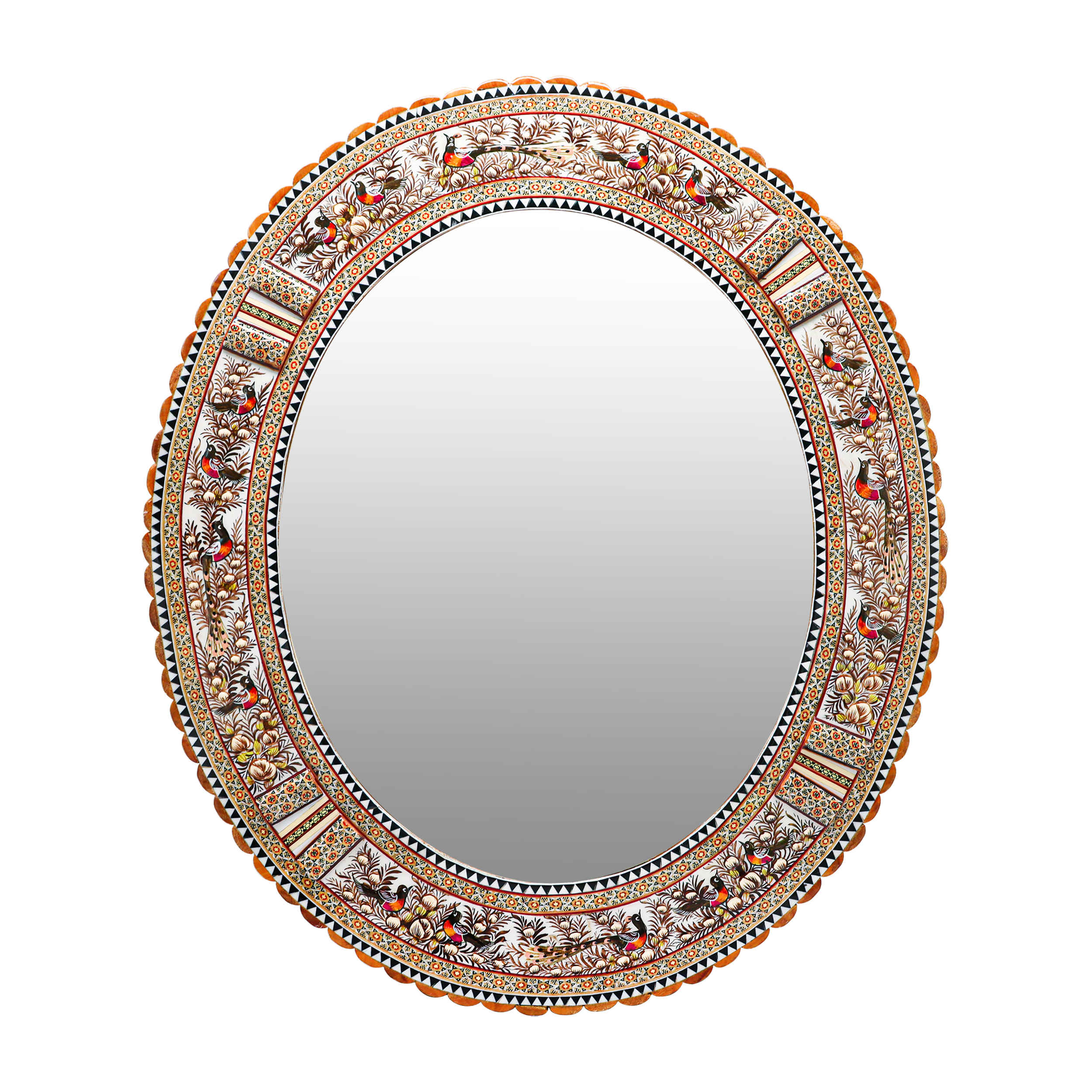 Price and Buy Persian Wooden Mirror Frame – Khatamkari Embossed Design