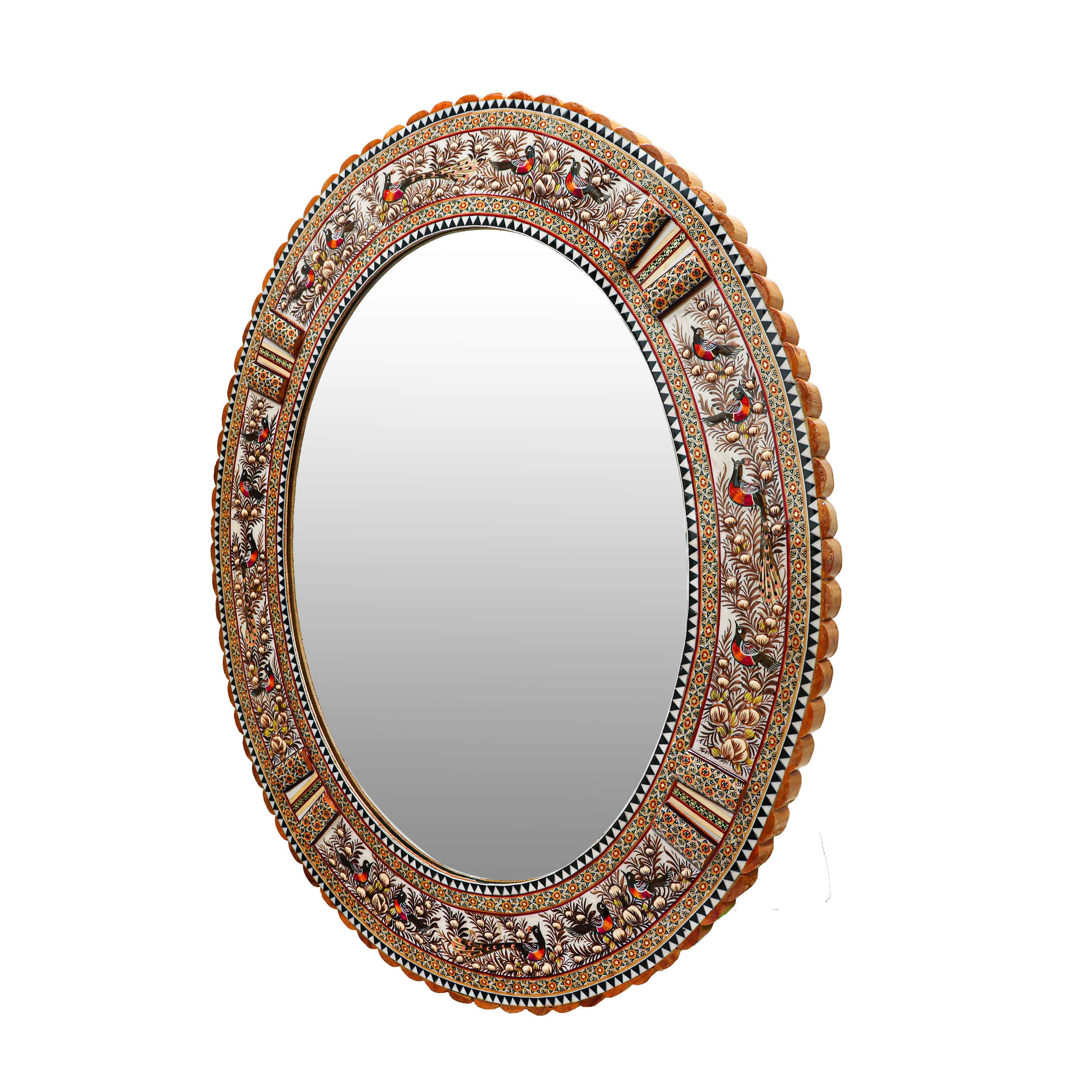 Price and Buy Persian Wooden Mirror Frame – Khatamkari Embossed Design - Image 3