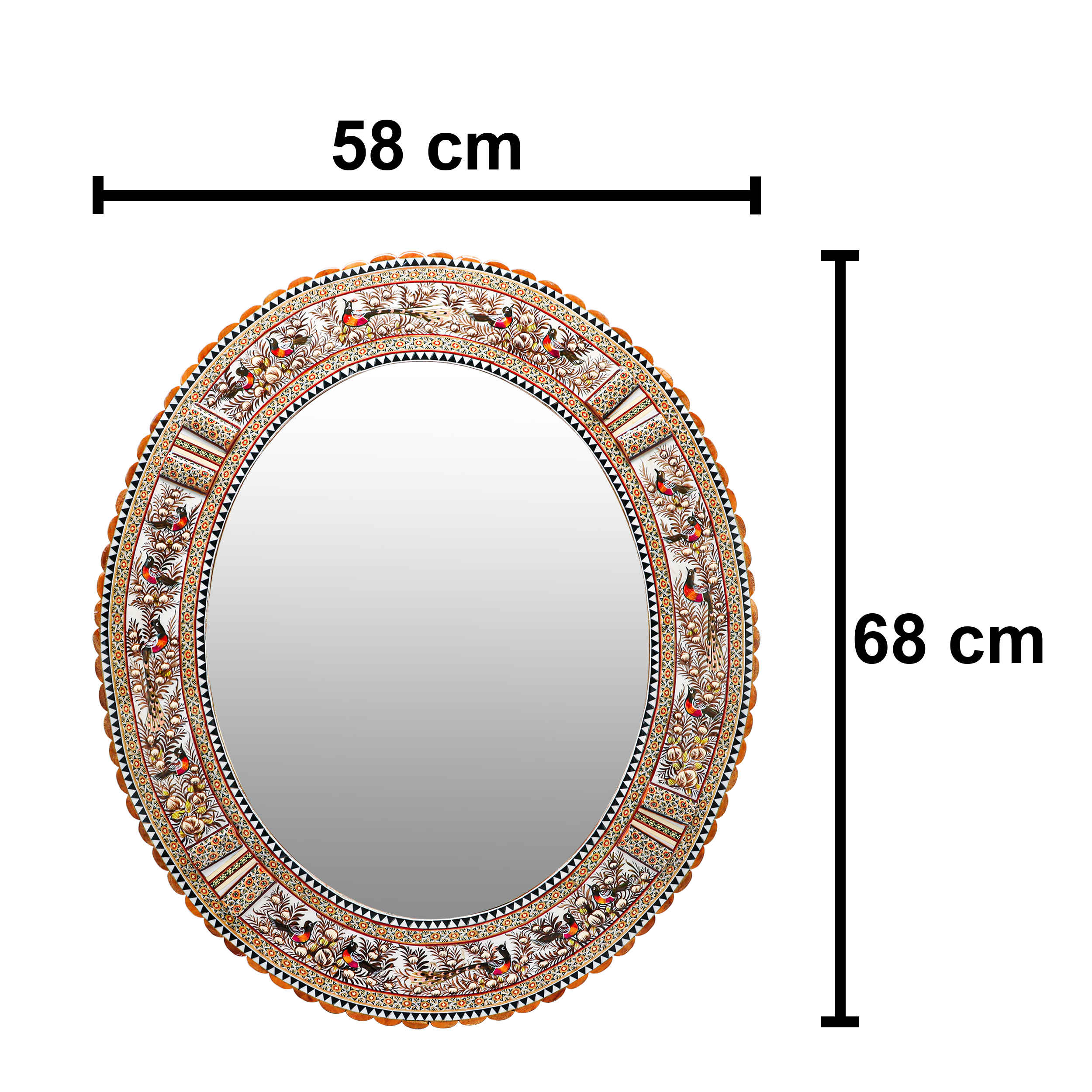 Price and Buy Persian Wooden Mirror Frame – Khatamkari Embossed Design - Image 4