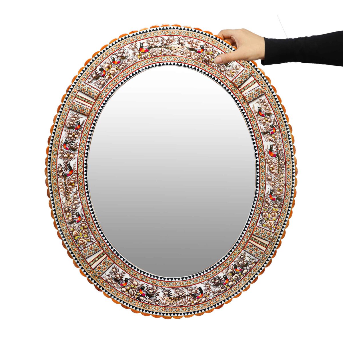 Price and Buy Persian Wooden Mirror Frame – Khatamkari Embossed Design - Image 7