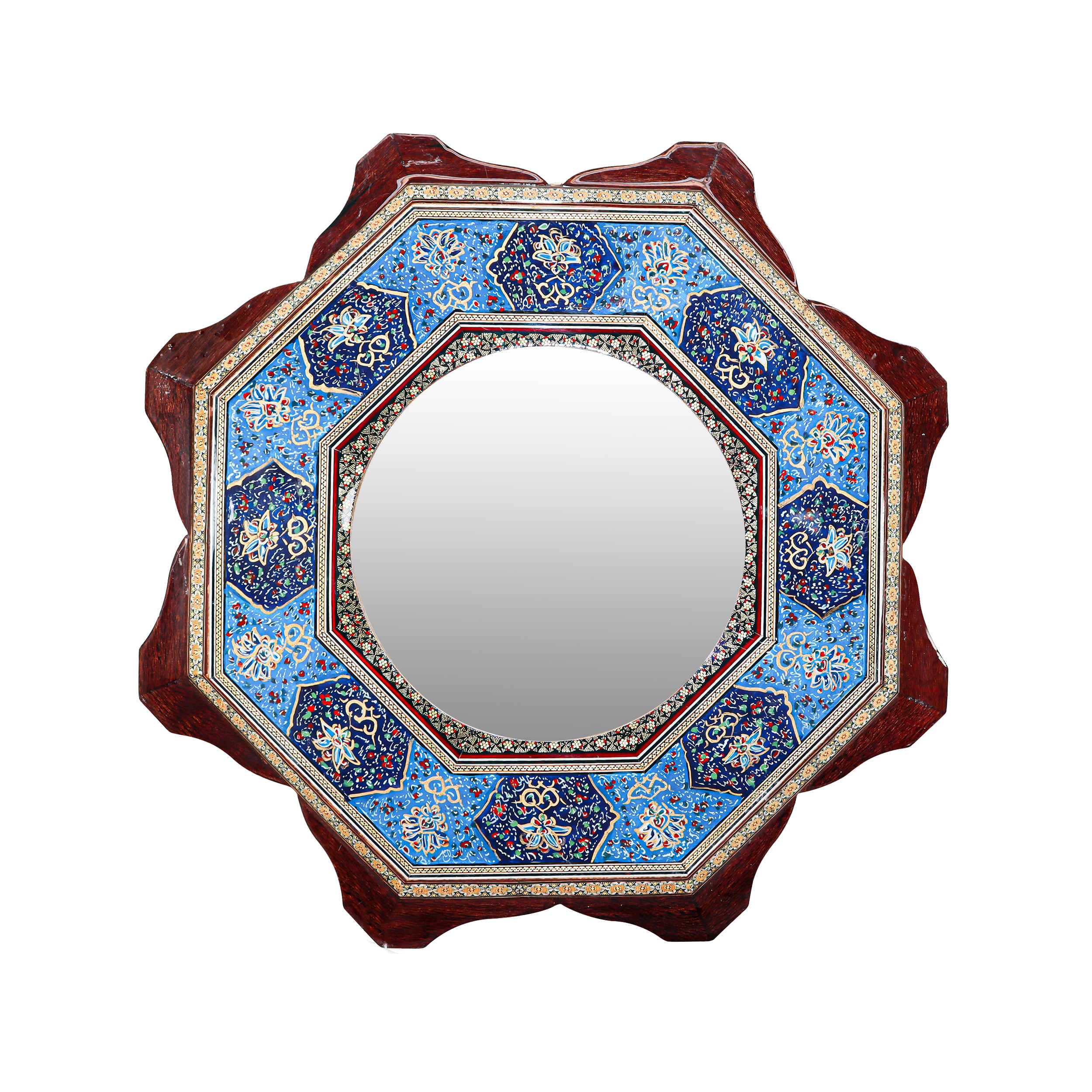 Price and Buy Persian Wooden Mirror Frame – Khatamkari Octagonal Model
