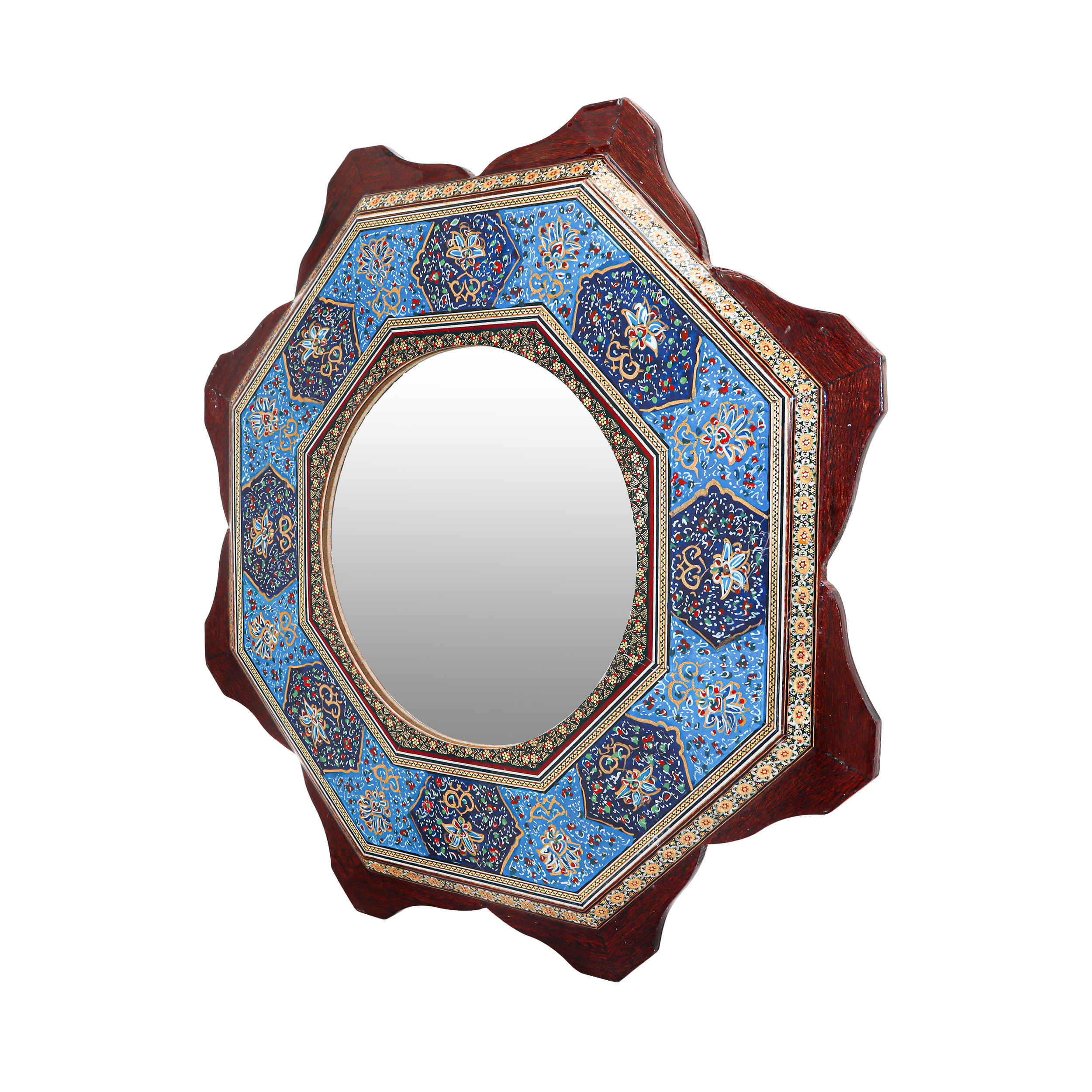 Price and Buy Persian Wooden Mirror Frame – Khatamkari Octagonal Model - Image 4