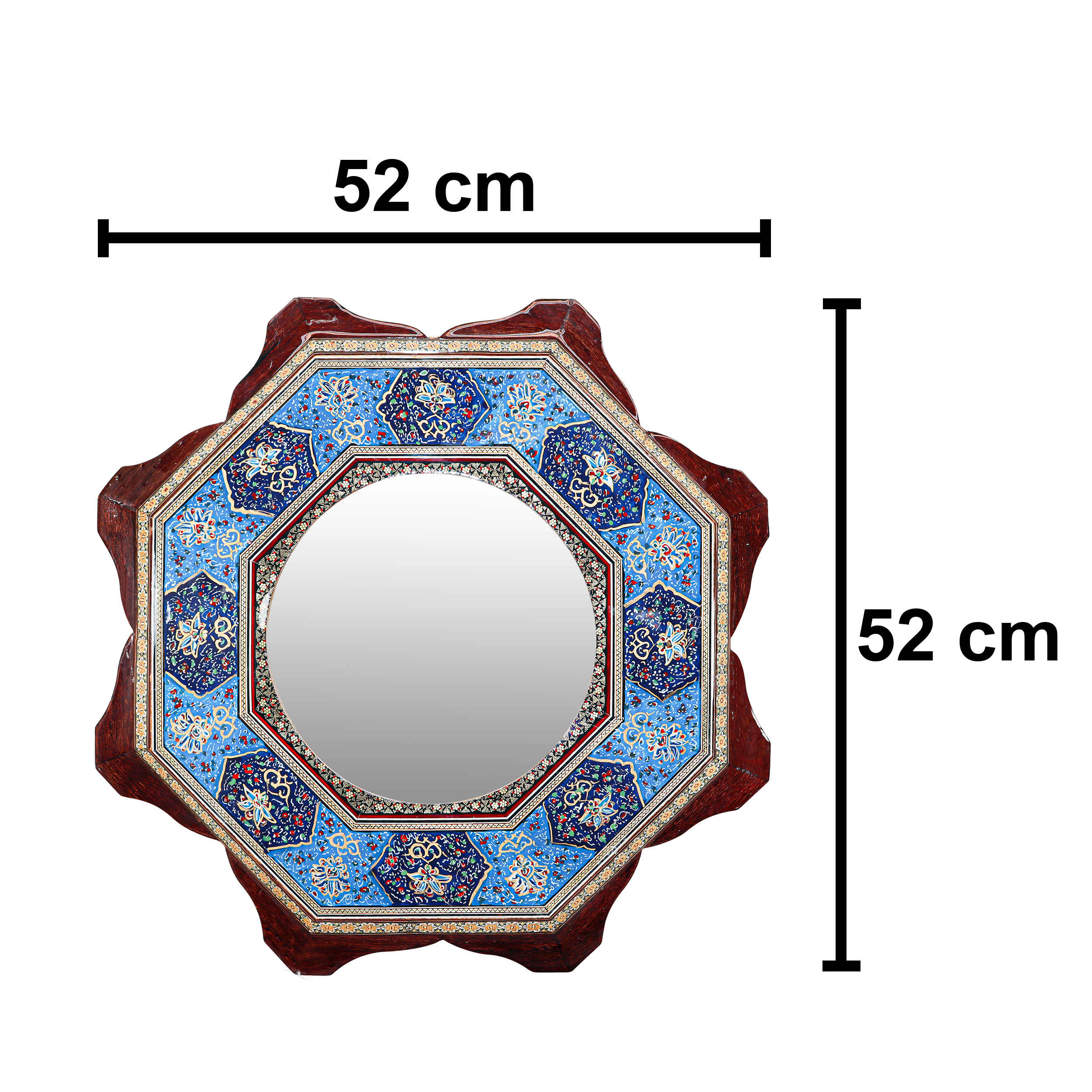 Price and Buy Persian Wooden Mirror Frame – Khatamkari Octagonal Model - Image 5