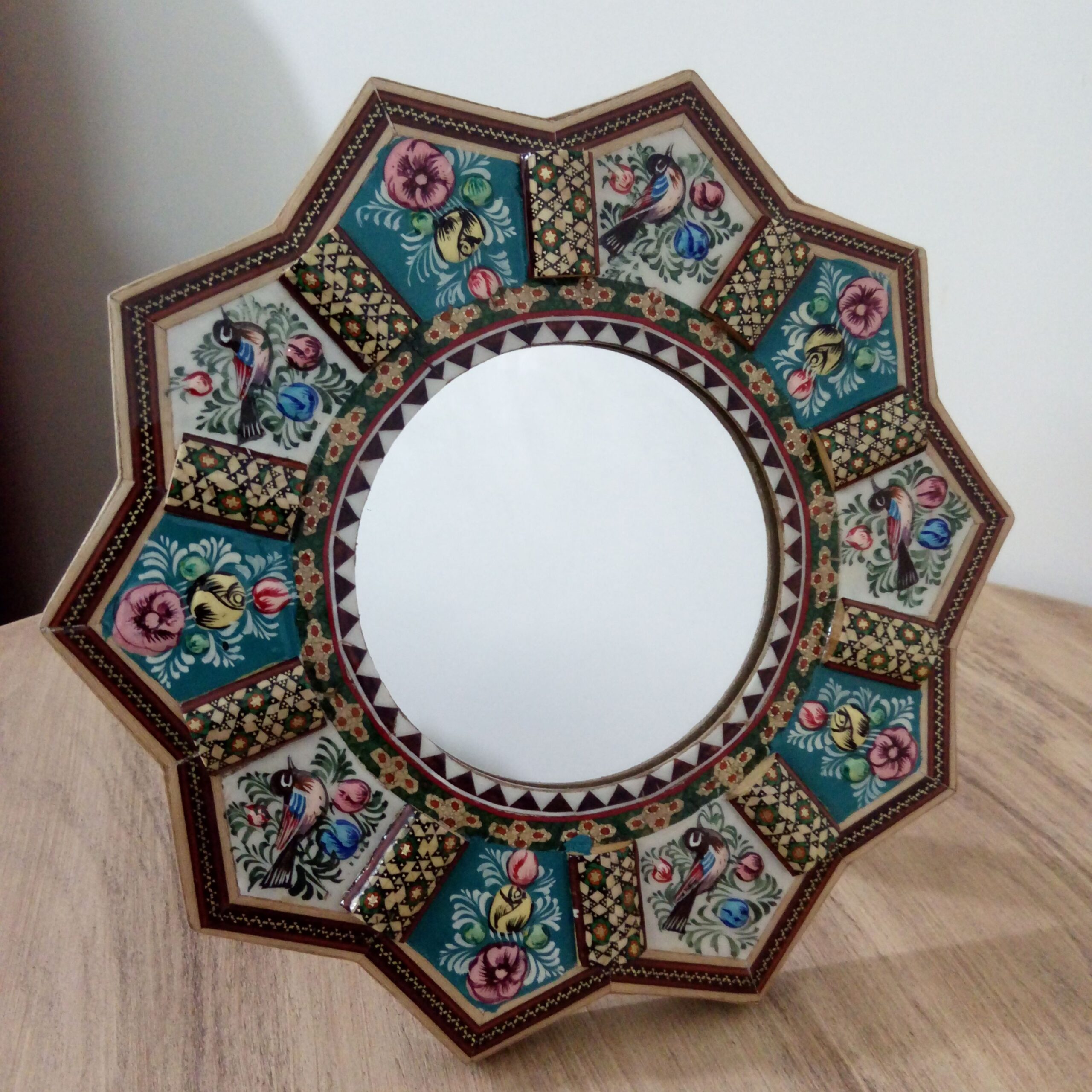 Price and Buy Persian Wooden Mirror Frame Khatamkari Octagonal - Image 3