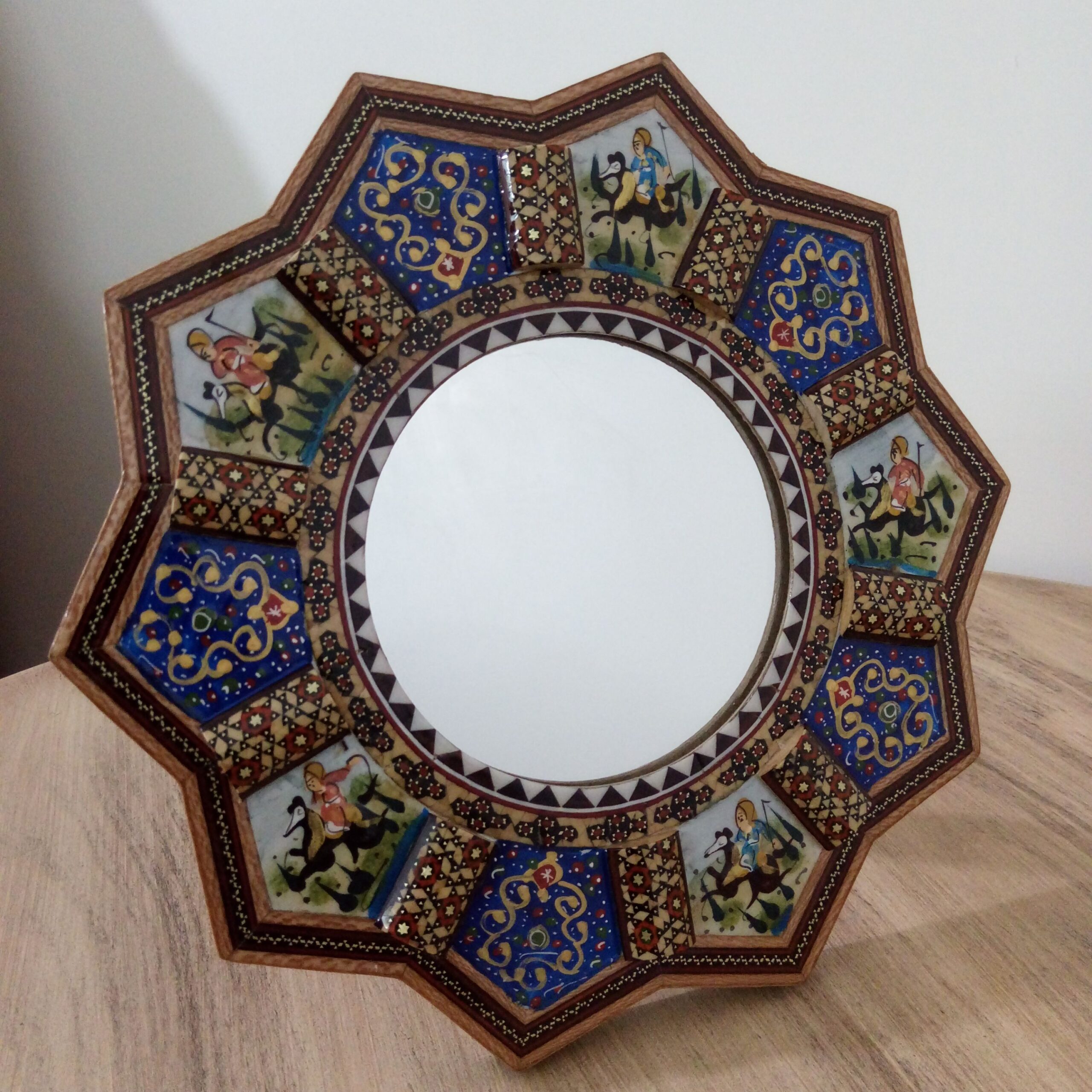 Price and Buy Persian Wooden Mirror Frame Khatamkari Octagonal - Image 5