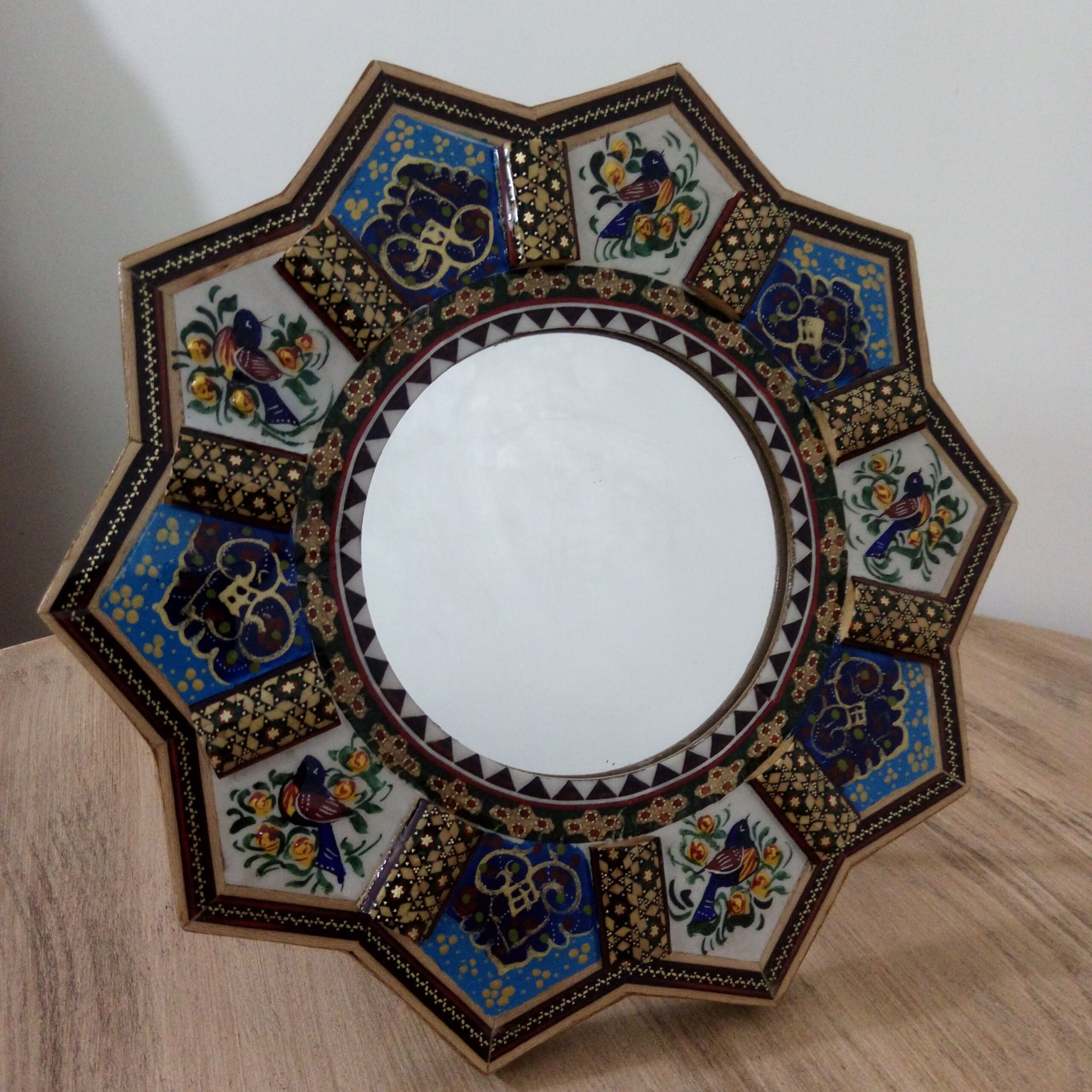 Price and Buy Persian Wooden Mirror Frame Khatamkari Octagonal - Image 6
