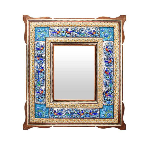 Price and Buy Persian Wooden Mirror Frame – Khatamkari Peacock & Floral Motifs_68ff65622b15e.jpeg Price and Buy Persian Wooden Mirror Frame – Khatamkari Peacock & Floral Motifs