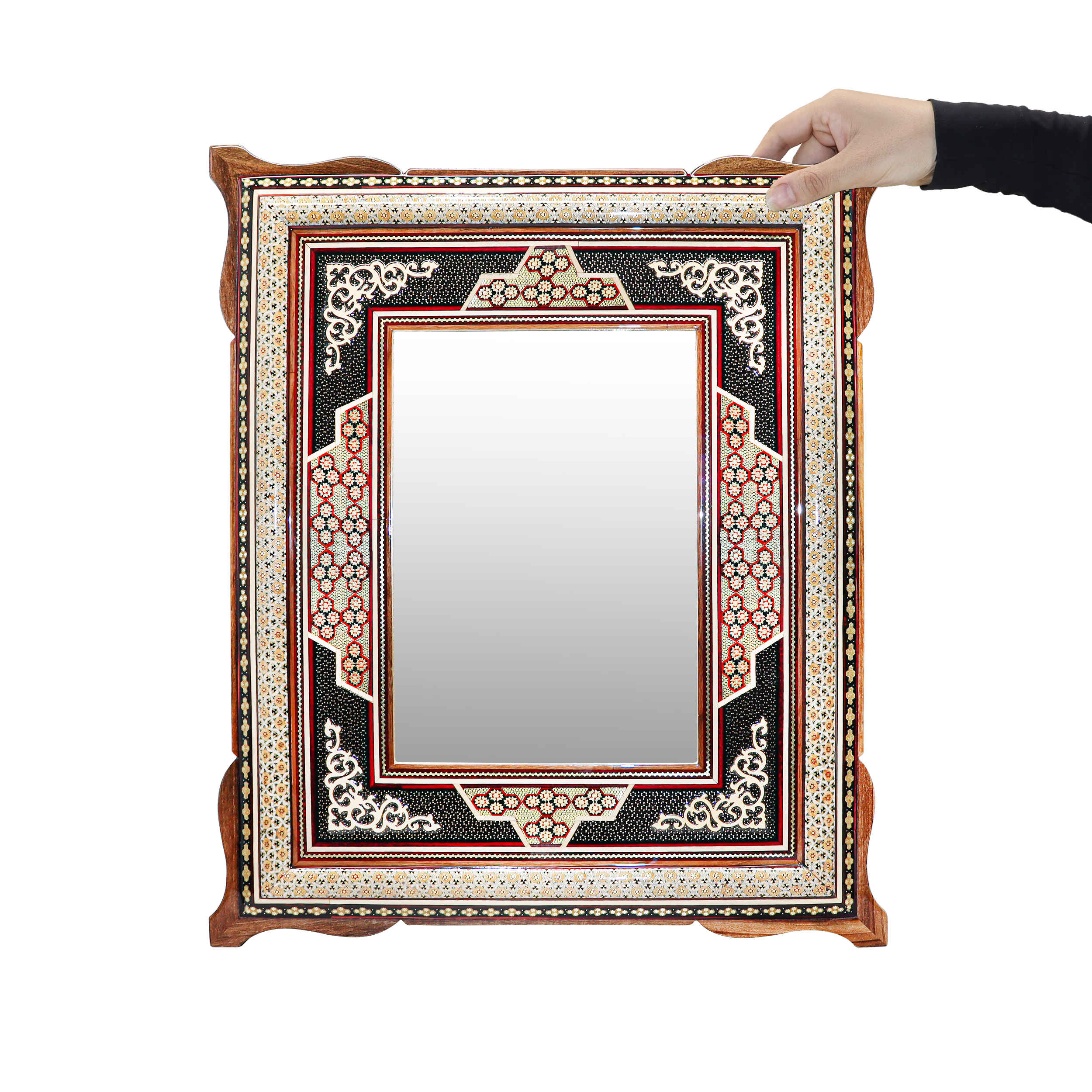 Price and Buy Persian Wooden Mirror Frame – Khatamkari Wall Mirror - Image 7
