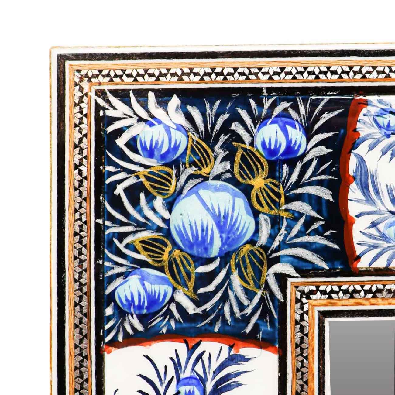 Price and Buy Persian Wooden Mirror Frame Khatamkari with Feloral Design - Image 4