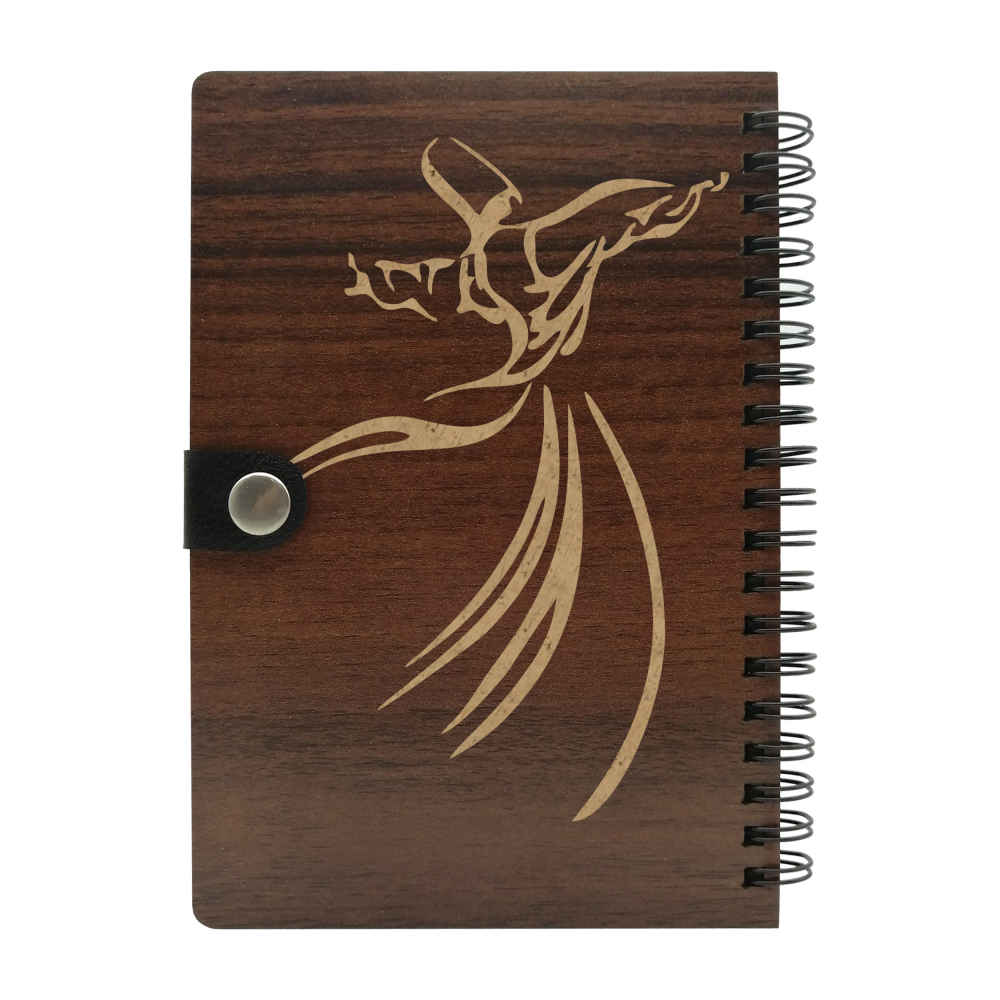 Price and Buy Persian Wooden Notebook – Sama Dance Design, Artistic Wood Cover