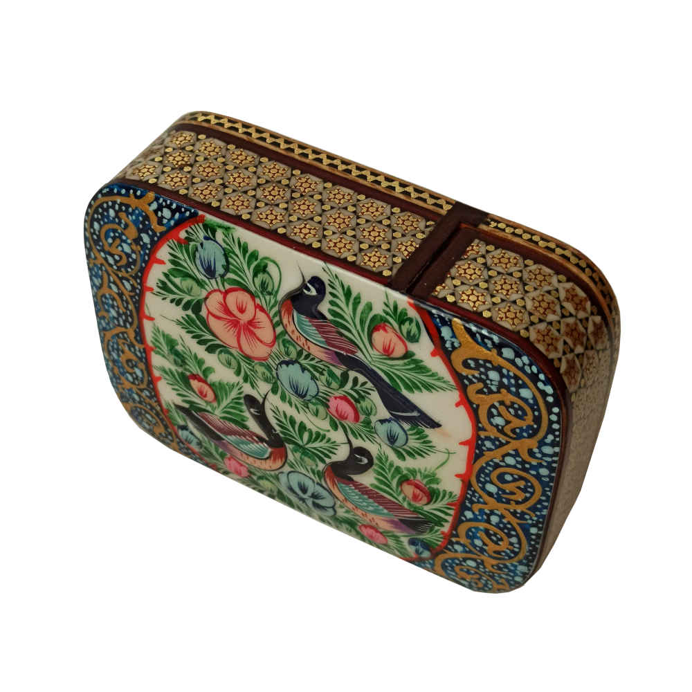 Price and Buy Persian Wooden Playing Card Box – Khatam Enameled Chakavak - Image 4