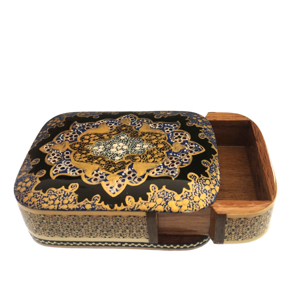 Price and Buy Persian Wooden Playing Card Box – Khatam Enameled Hasti - Image 4