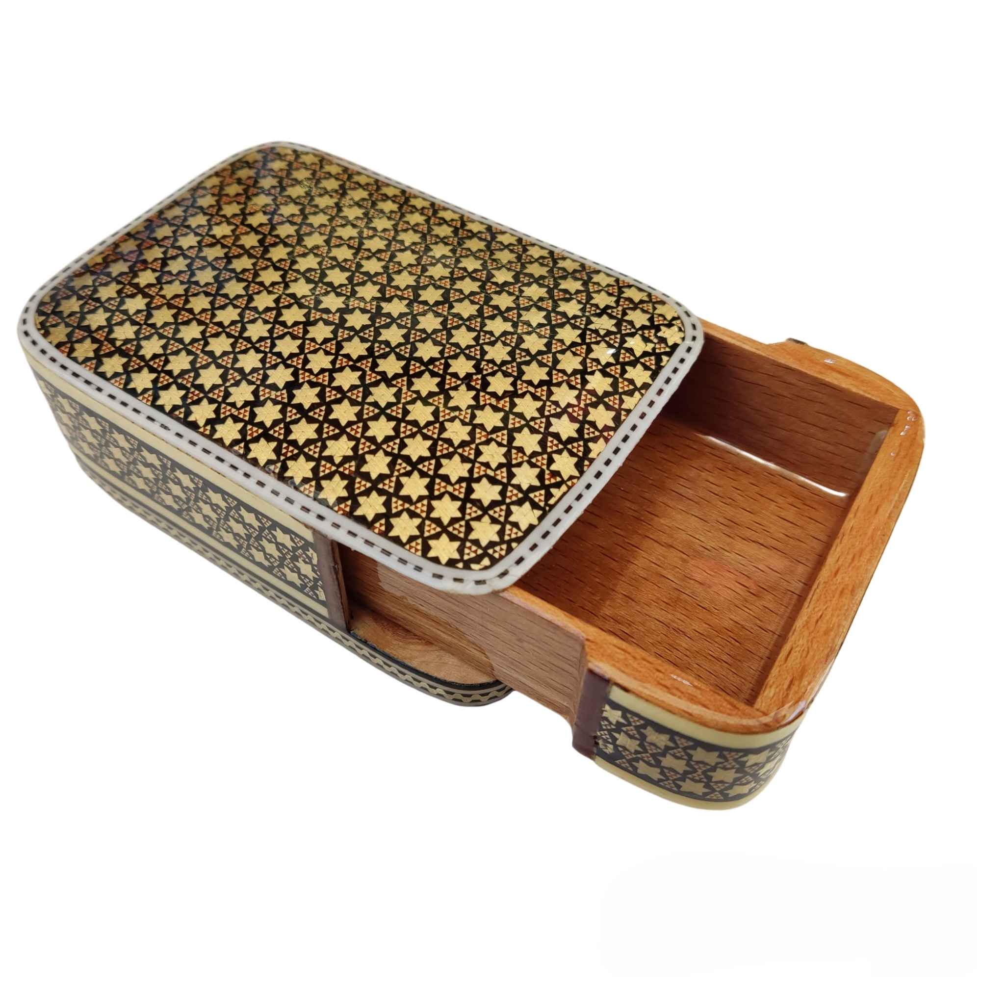 Price and Buy Persian Wooden Playing Card Box – Khatam Enameled Star - Image 3