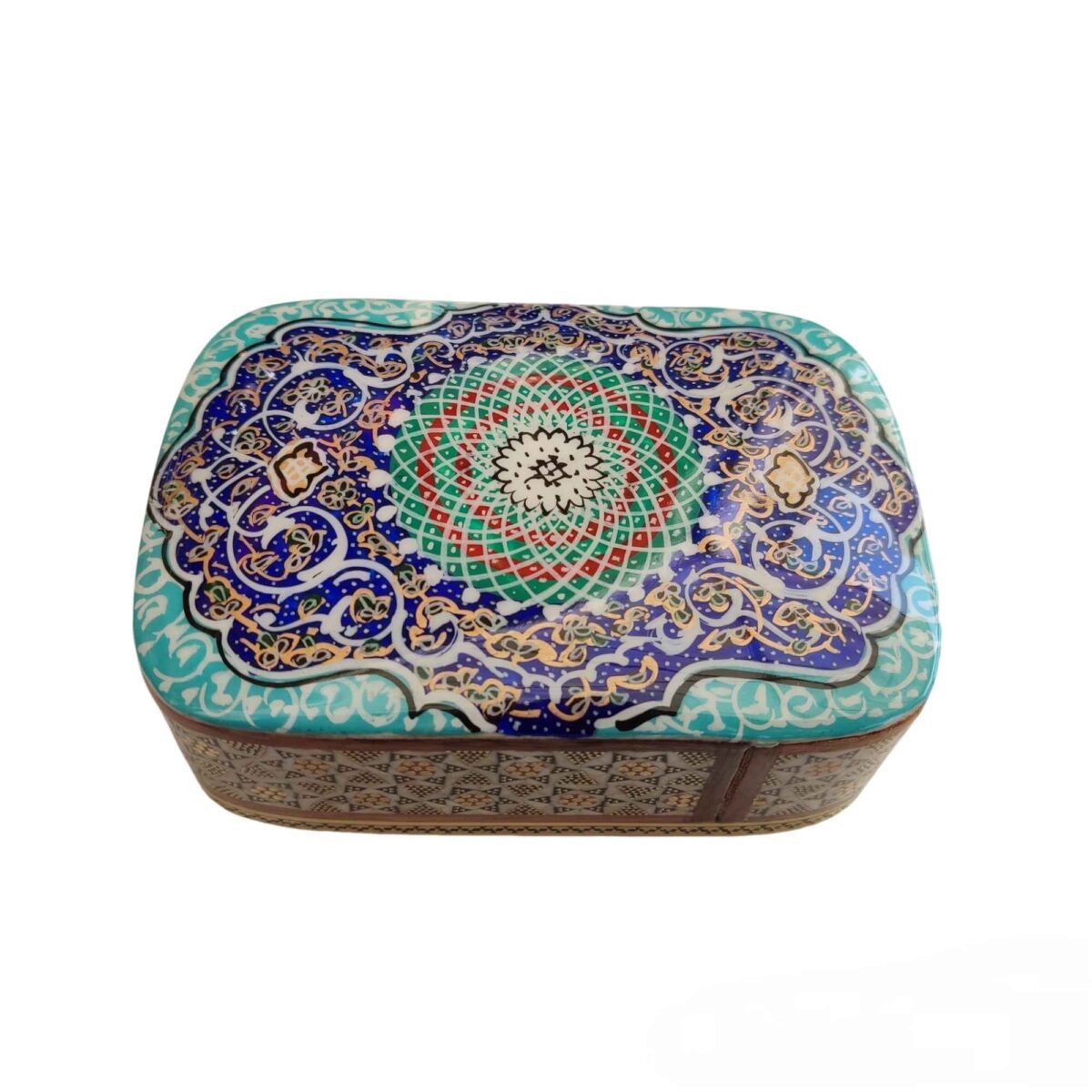 Price and Buy Persian Wooden Playing Card Box – Khatam Enameled Tazhib