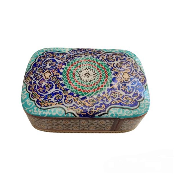Price and Buy Persian Wooden Playing Card Box – Khatam Enameled Tazhib