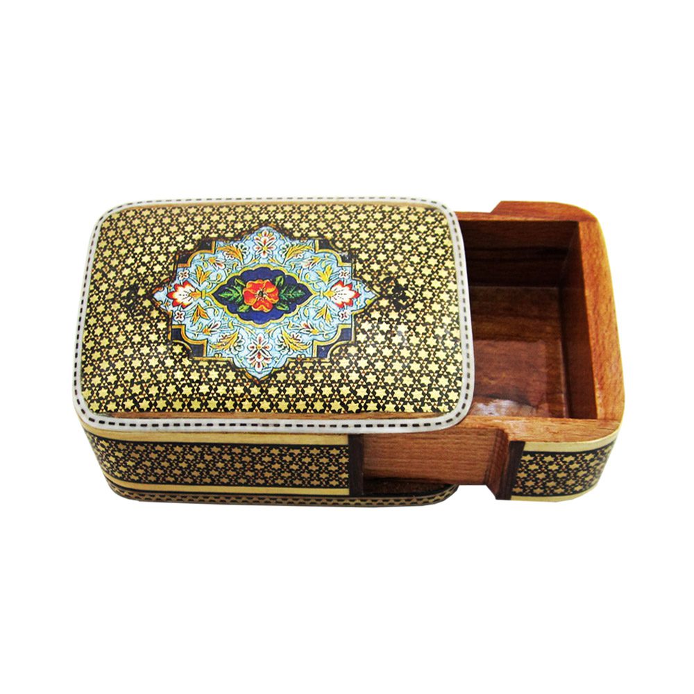Price and Buy Persian Wooden Playing Card Box – Khatam Enameled with Magnetic Closure - Image 3